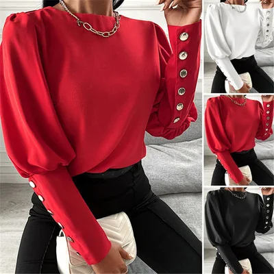 2021 New Loose Casual Light Button Cage Sleeves Solid Color Round Neck Shirt
2021 New Loose Casual Light Button Cage Sleeves Solid Color Round Neck Shirt