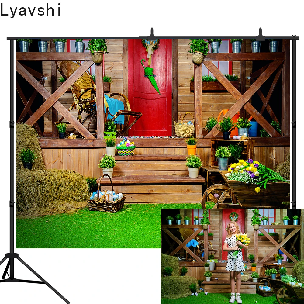 Lyavshi Пасхальный фон для фотосъемки весенний деревянный дом трава цветы фон фотостудия Фотофон реквизит для фотосъемки 
Lyavshi Пасхальный фон для фотосъемки весенний деревянный дом трава цветы фон фотостудия Фотофон реквизит для фотосъемки