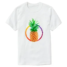 Новинка Повседневная футболка с ананасом для мужчин лето 2019