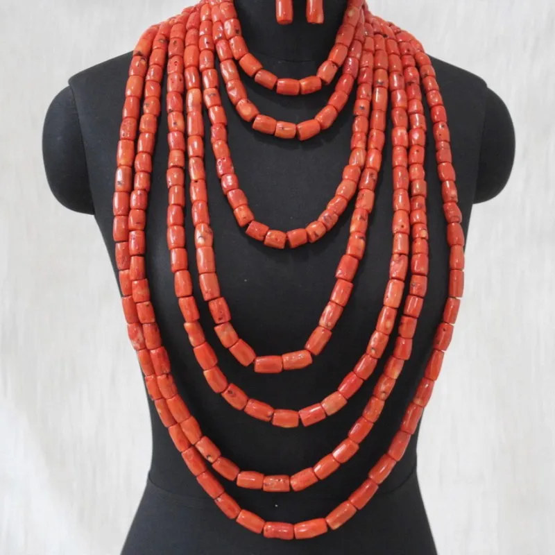 4UJewelry Luxury 7 Layers 100% Genuine Coral Beads Bridal Jewerly Set Big Dubai Necklace Set With Bracelet and Earrings African
4UJewelry Luxury 7 Layers 100% Genuine Coral Beads Bridal Jewerly Set Big Dubai Necklace Set With Bracelet and Earrings African