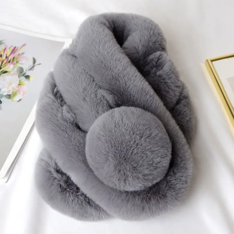 Grey winter scarf Luxury Faux Fur Warm Scarf Fashion Soft Plush Thicken Snood Scarves Shawl for Adult Kids Women Girls
Grey winter scarf Luxury Faux Fur Warm Scarf Fashion Soft Plush Thicken Snood Scarves Shawl for Adult Kids Women Girls