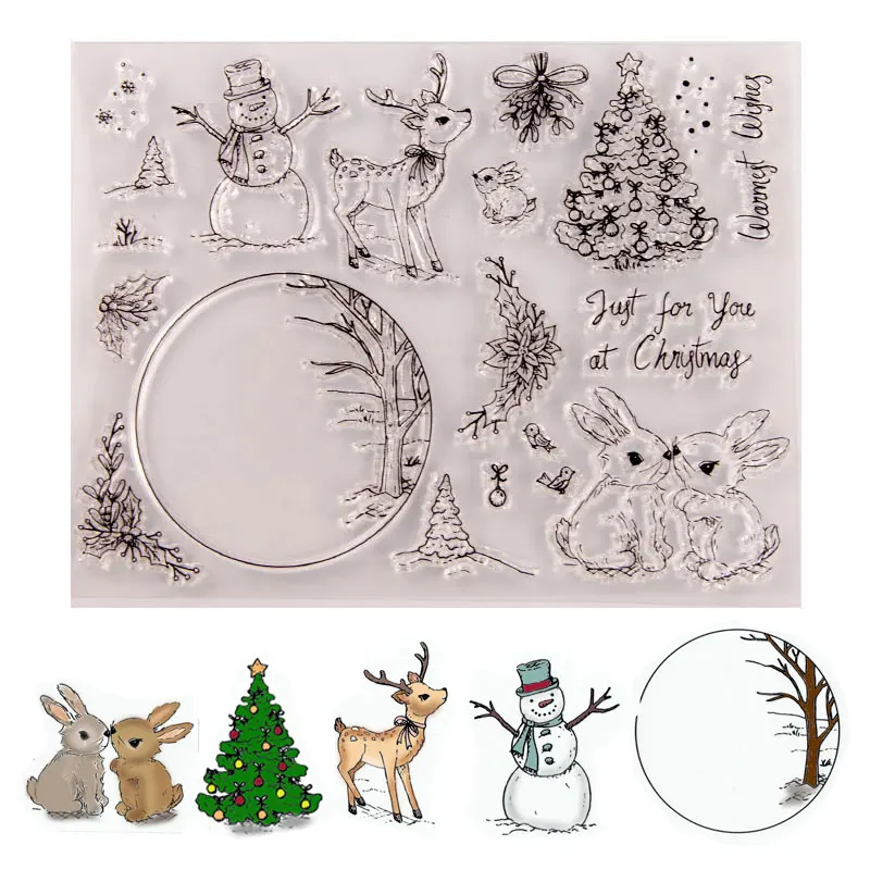 Cutting Dies With Clear Stamp Of Christmas Snowball Deer Handbooking Set dIY Scrapbooking Paper Embossing Stencil Painting Seal
Cutting Dies With Clear Stamp Of Christmas Snowball Deer Handbooking Set dIY Scrapbooking Paper Embossing Stencil Painting Seal