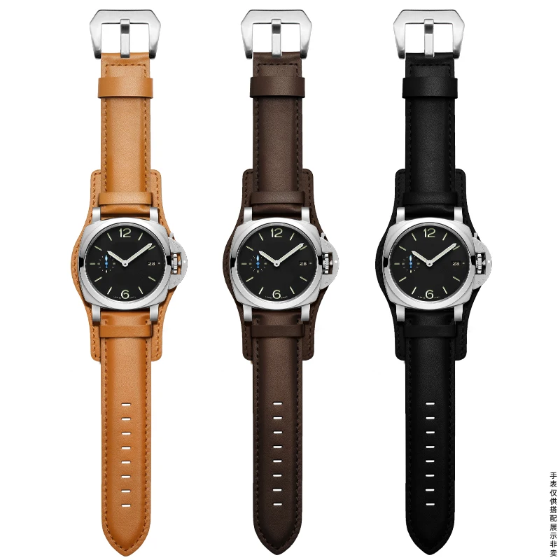 Genuine Leather Watch Band 20mm 22mm 24mm Silver Stainless Steel Buckle Vintage Cow Leather Watch Strap tray Watchband
Genuine Leather Watch Band 20mm 22mm 24mm Silver Stainless Steel Buckle Vintage Cow Leather Watch Strap tray Watchband
