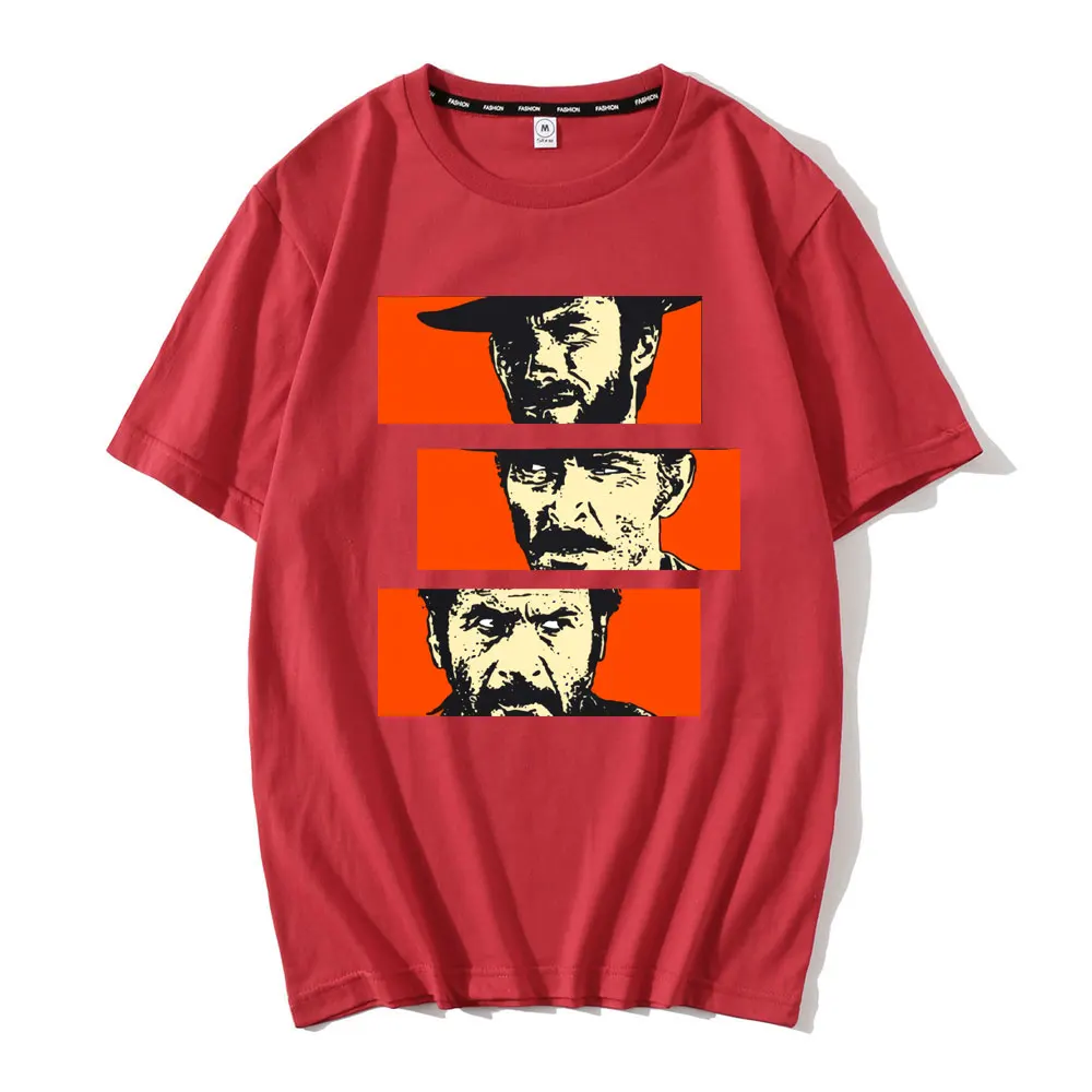 The Good the Bad and Ugly Blondie Angel Eyes Tuco Cowboy T Shirt Male Quality Il buono brutto cattivo Crewneck Tee shirt
The Good the Bad and Ugly Blondie Angel Eyes Tuco Cowboy T Shirt Male Quality Il buono brutto cattivo Crewneck Tee shirt