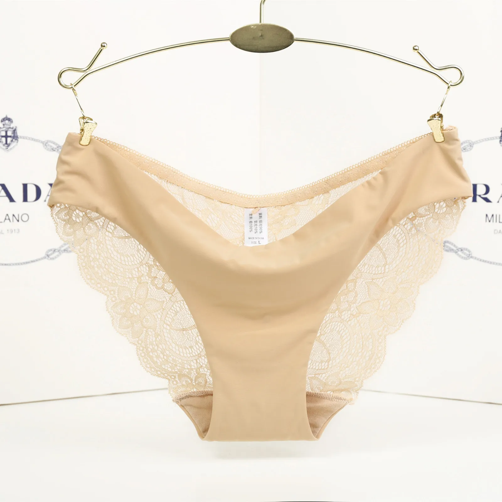 S-2XL! Бесшовные женские сексуальные кружевные трусики с низкой посадкой бесшовные
