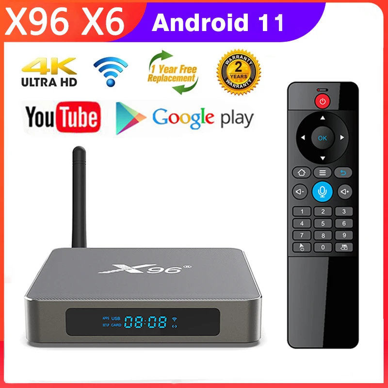 ТВ-приставка X96 X6, Android 128, Rockchip RK3566, 8 + 1000 Гб, поддержка 4K, USB3.0, 2T2R
ТВ-приставка X96 X6, Android 128, Rockchip RK3566, 8 + 1000 Гб, поддержка 4K, USB3.0, 2T2R