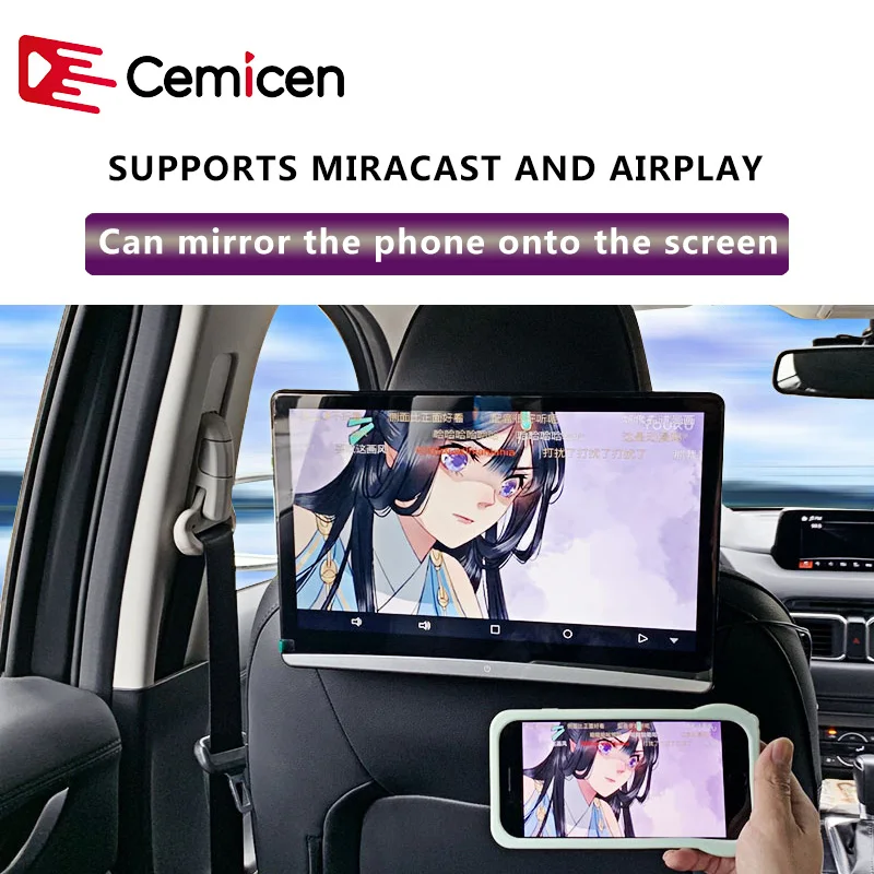 Монитор на подголовник автомобиля 12 5 дюйма Android 8 1 1920*1080 FHD 1080P WIFI/Bluetooth/USB/SD/HDMI/FM MP5 |