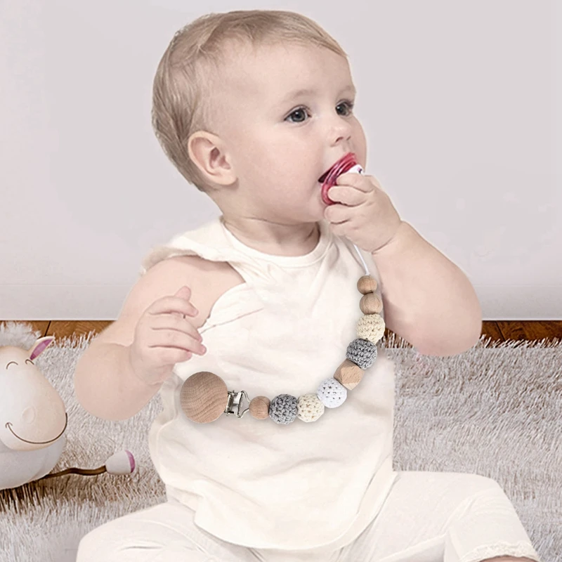 Cartoon Wood Infant Pacifier Clip Beech Wool Teething Beads Soother Chew Toys Baby Pacifier Chain Baby Dummy Nipples Holder
Cartoon Wood Infant Pacifier Clip Beech Wool Teething Beads Soother Chew Toys Baby Pacifier Chain Baby Dummy Nipples Holder