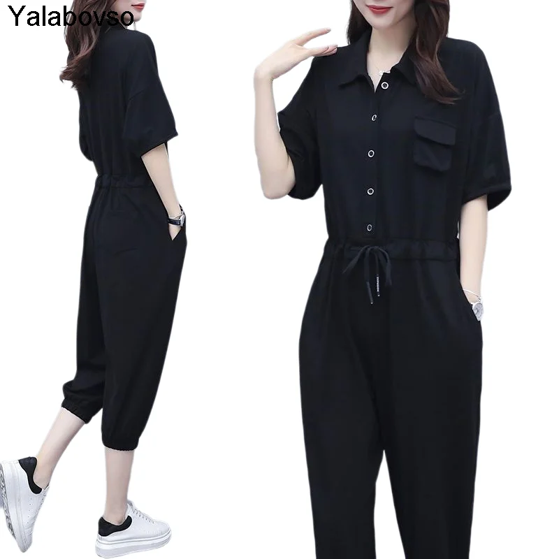 Large Size Women's Wear 2021 Jumpsuits New Korean Style Waist Fashion Playsuit Pants Small Casual Suit Two Piece Suits Female 
Large Size Women's Wear 2021 Jumpsuits New Korean Style Waist Fashion Playsuit Pants Small Casual Suit Two Piece Suits Female