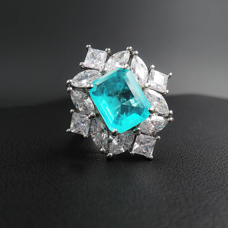 IOGOU Simulation Paraiba Cubic Zirconia Treasure Vintage Ring Adjustable Women Green Emerald Split Shank Ring Elegant Jewelry
IOGOU Simulation Paraiba Cubic Zirconia Treasure Vintage Ring Adjustable Women Green Emerald Split Shank Ring Elegant Jewelry