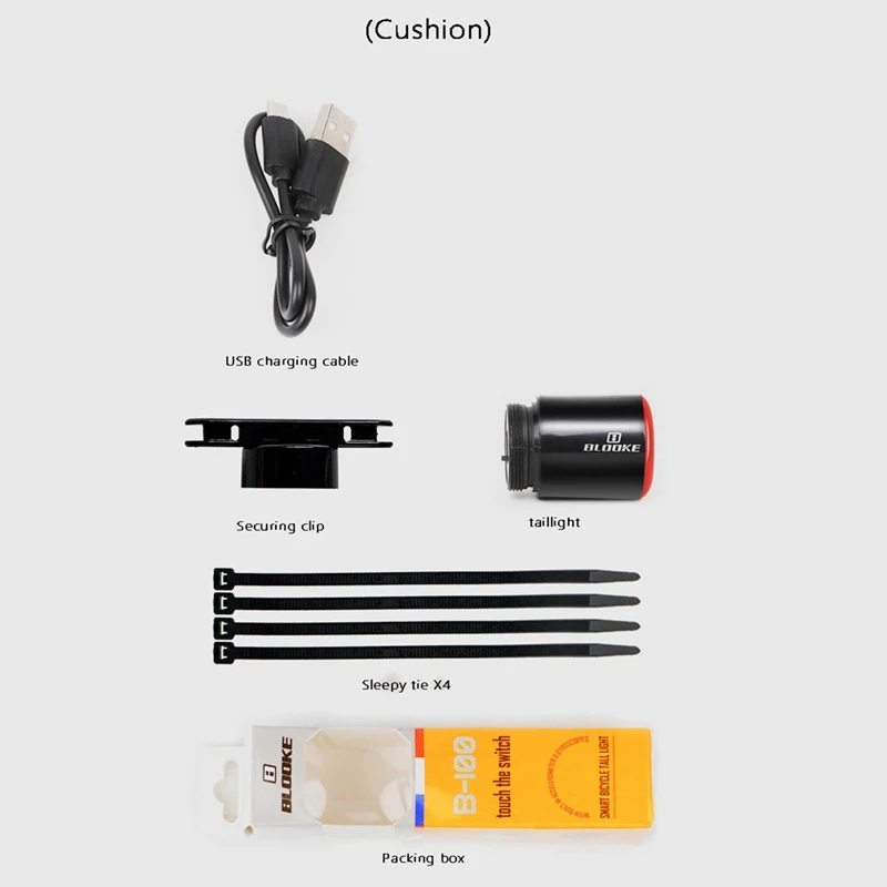 BLOOKE Bike Tail Light Smart Sensor Brake Press Rear Light USB Charging Bike Warning Light for Mountain Bike
BLOOKE Bike Tail Light Smart Sensor Brake Press Rear Light USB Charging Bike Warning Light for Mountain Bike