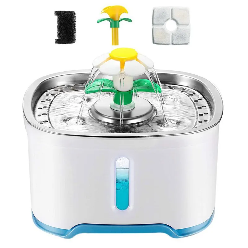 Cat and Dog Supplies Dual Nozzle Intelligent Fountain Living Water Circulation LED light Stainless Steel Water Feeder
Cat and Dog Supplies Dual Nozzle Intelligent Fountain Living Water Circulation LED light Stainless Steel Water Feeder
