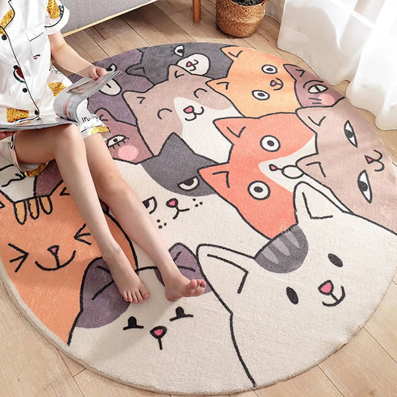 Cute Round Carpet Cartoon Floor Rug For Bedroom Kids Room Non-Slip Play Mat Round Mat Carpet Baby Crawling Mats Home decor
Cute Round Carpet Cartoon Floor Rug For Bedroom Kids Room Non-Slip Play Mat Round Mat Carpet Baby Crawling Mats Home decor