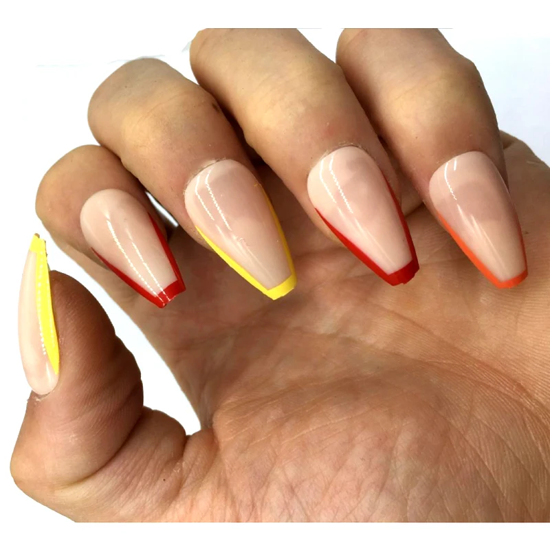 Colourful Nails Art Fake Nail Tips, False Press on Coffin Full Cover Artificial nails
Colourful Nails Art Fake Nail Tips, False Press on Coffin Full Cover Artificial nails