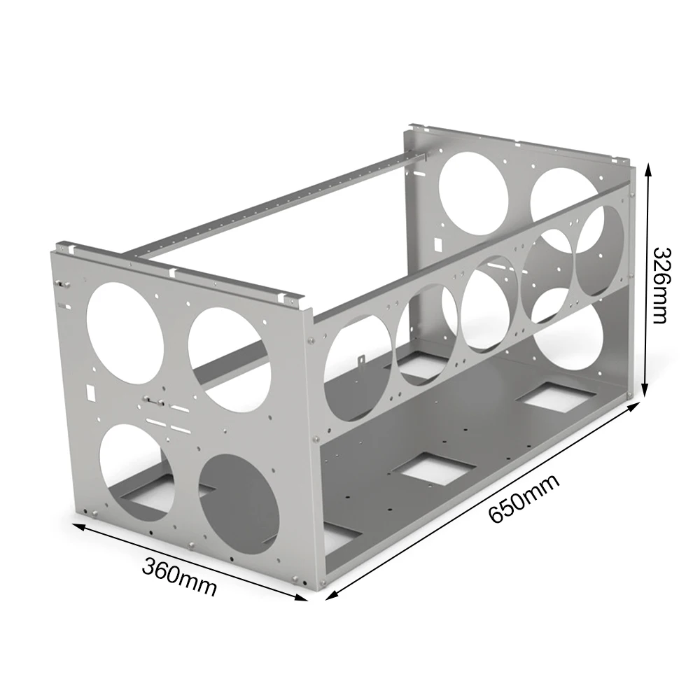 Stackable Open Mining Rig Frame Set Mining Machine Case Compatible with 6GPU/8GPU/10GPU Support Two ATX Power mining case frame
Stackable Open Mining Rig Frame Set Mining Machine Case Compatible with 6GPU/8GPU/10GPU Support Two ATX Power mining case frame