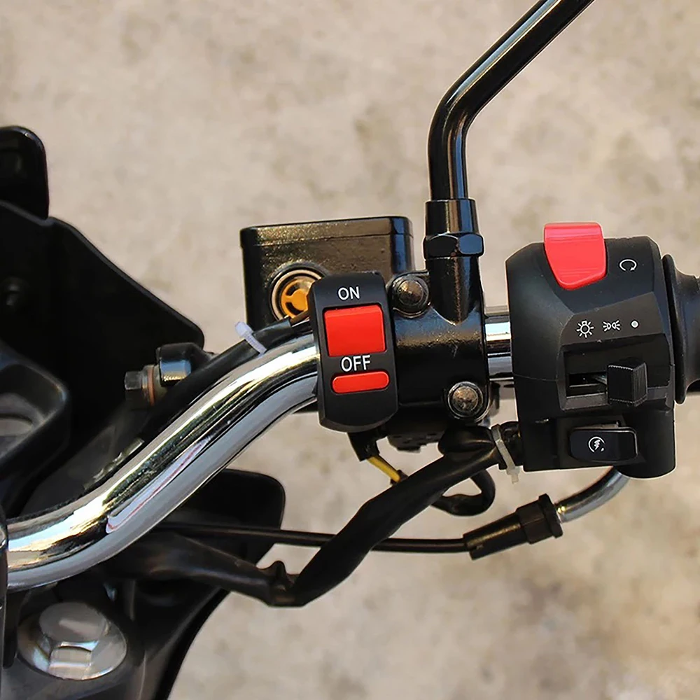 Motorcycle Switches Bullet Connector Handlebar ON/OFF Button Push Switch | Автомобили и мотоциклы