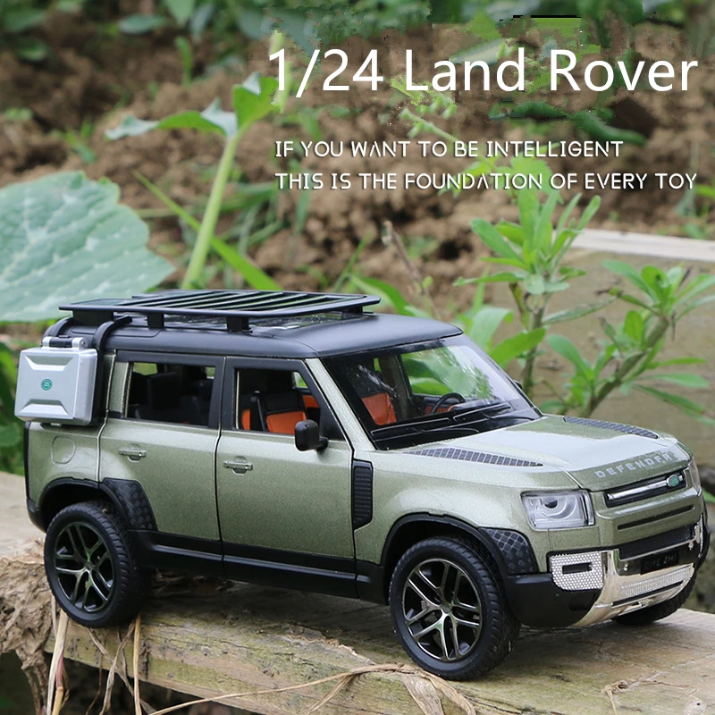 

1/24 Land Rover Defender SUV литой автомобиль, режим, Литые и игрушечные металлические внедорожники, модель автомобиля, имитация коллекции, детская игру...