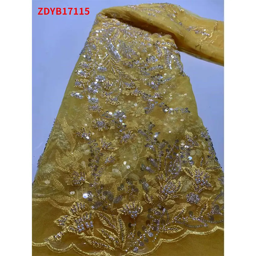 High Density Nigerian African French Lace Fabric Exquisite Sequins For Sewing Clothes ZDYB17115
High Density Nigerian African French Lace Fabric Exquisite Sequins For Sewing Clothes ZDYB17115