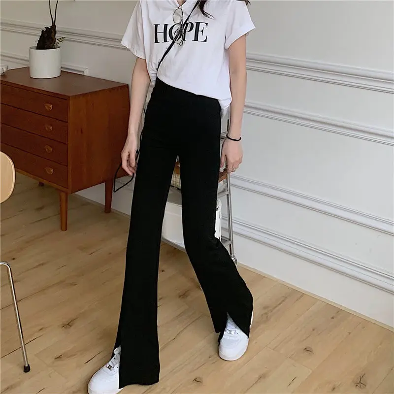 Spring and summer 2021 New Retro Hong Kong style high waist and thin split straight mop casual pants women's drooping pants
Spring and summer 2021 New Retro Hong Kong style high waist and thin split straight mop casual pants women's drooping pants