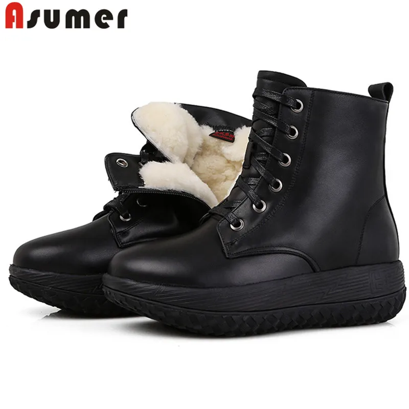 Женские ботинки из натуральной кожи ASUMER, с круглым носком, на шнуровке, на плоской платформе, Зимние ботильоны, 2021
Женские ботинки из натуральной кожи ASUMER, с круглым носком, на шнуровке, на плоской платформе, Зимние ботильоны, 2021
