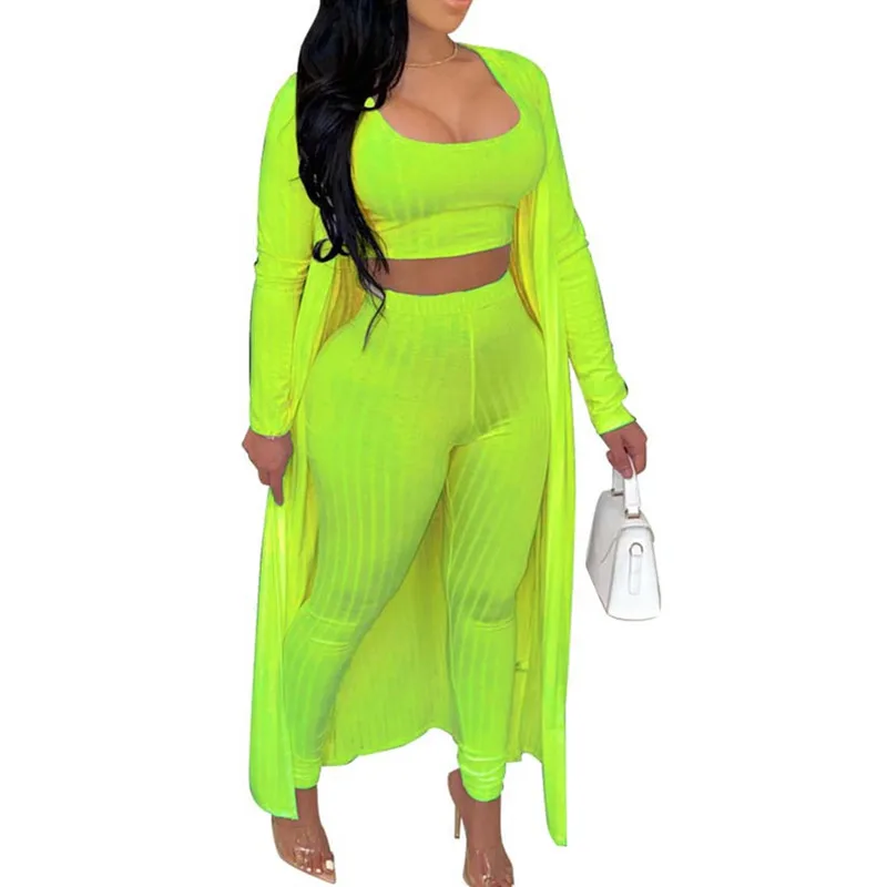Women 3 Piece Matching Set Tank Crop Top+Pencil Pant+Maxi Open Stitch Cardigans Casual Ribbed Lounge Set Three Piece Outfits
Women 3 Piece Matching Set Tank Crop Top+Pencil Pant+Maxi Open Stitch Cardigans Casual Ribbed Lounge Set Three Piece Outfits