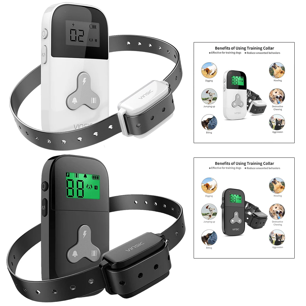 Dog Training Collar - USB Dog Shock Collar with Beep, Vibration and Shock Training Modes, Rainproof, Long Remote Range 
Dog Training Collar - USB Dog Shock Collar with Beep, Vibration and Shock Training Modes, Rainproof, Long Remote Range