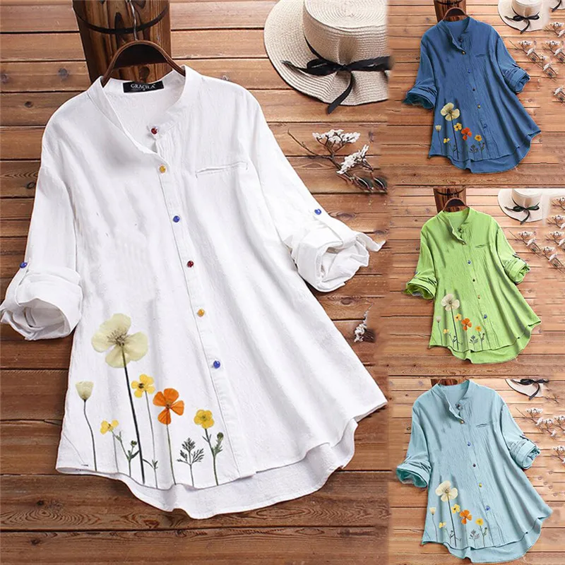 Womens Blouses Pleated Floral Print Long Sleeve Casual Tops Blouse Casual Stand Collar Floral Print Colorful Loose Shirt M-3XL
Womens Blouses Pleated Floral Print Long Sleeve Casual Tops Blouse Casual Stand Collar Floral Print Colorful Loose Shirt M-3XL