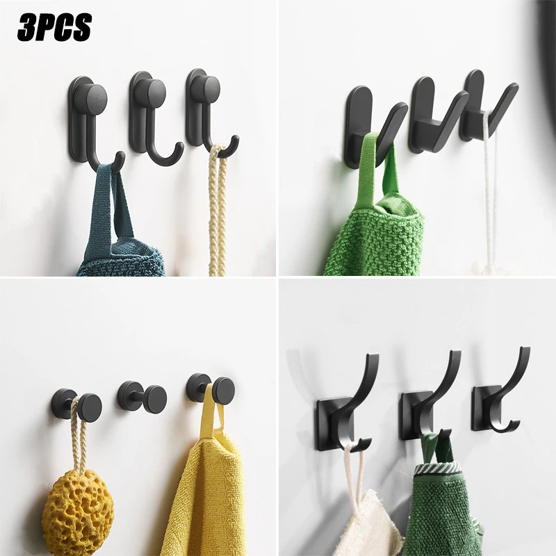 3pcs Set Space Aluminum Coat Hook Free Punching Hotel Bathroom Single Hanger Kitchen Sticky Hooks Black
3pcs Set Space Aluminum Coat Hook Free Punching Hotel Bathroom Single Hanger Kitchen Sticky Hooks Black