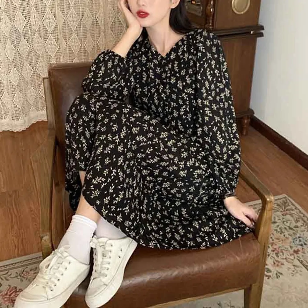 Women Floral Dress Cross V Neck Wood Ears Bodycon Dress Chiffon V Neck Ladies Jumpsuit Long Sleeve Print Sweet Dress 2022
Women Floral Dress Cross V Neck Wood Ears Bodycon Dress Chiffon V Neck Ladies Jumpsuit Long Sleeve Print Sweet Dress 2022