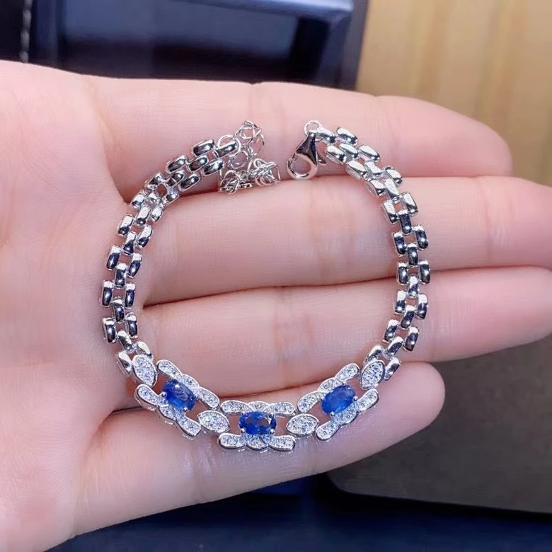 Luxurious thick chain ladder S925 silver natural blue sapphire bracelet natural gemtone bracelet women party gift fine jewelry
Luxurious thick chain ladder S925 silver natural blue sapphire bracelet natural gemtone bracelet women party gift fine jewelry