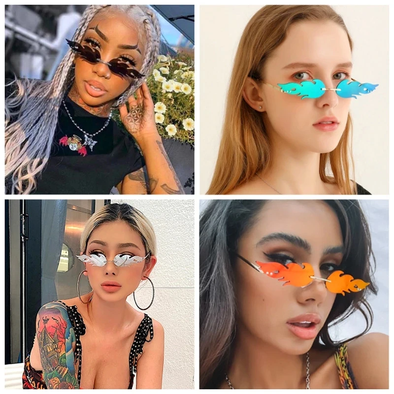 2@#Sunglasses Streetwear Car Driving Glasses Trending Narrow Fashion Uv 400 Motorcycle Rimless Wave Sunglasses Fire Flame
2@#Sunglasses Streetwear Car Driving Glasses Trending Narrow Fashion Uv 400 Motorcycle Rimless Wave Sunglasses Fire Flame