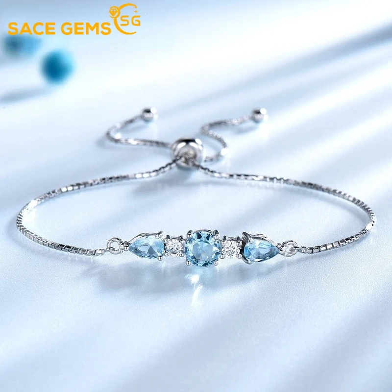 SACE GEMS 100% Real 925 Sterling Silver Blue Topaz Gemstone Charm Bracelet for Women Fashion Fine Jewelry Party Wedding Gift
SACE GEMS 100% Real 925 Sterling Silver Blue Topaz Gemstone Charm Bracelet for Women Fashion Fine Jewelry Party Wedding Gift