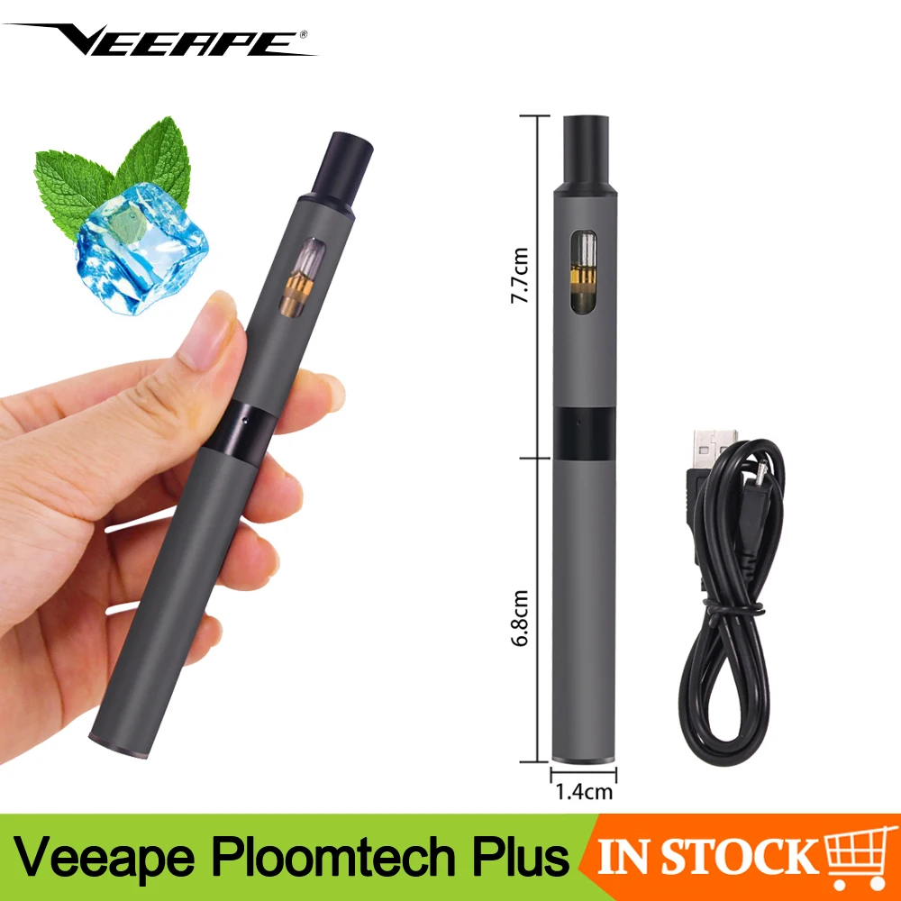 Оригинал Veeape Ploomtech Plus все в одном испаритель 650 мАч батарея большой дым ploom tech Vape