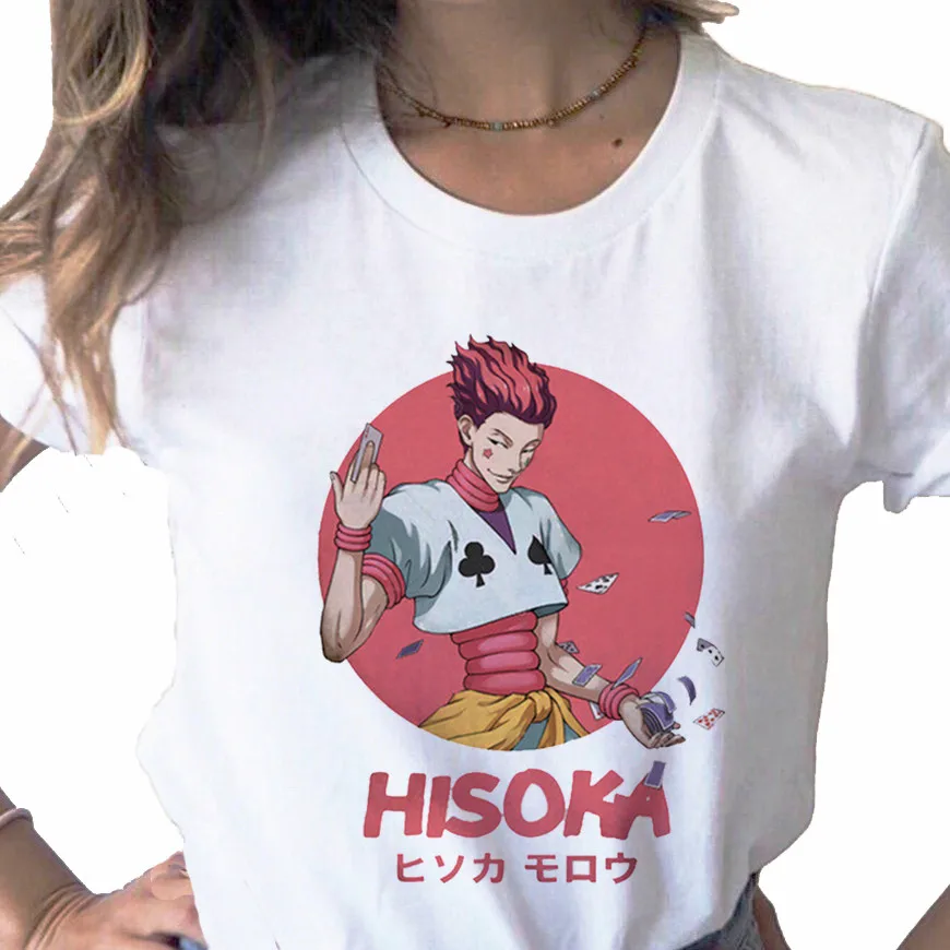HISOKA MOROW Anime Hunter X Hunter shirt print ladies T-shirt casual basis O-collar white shirt short sleeve T-shirt,Drop Ship 
HISOKA MOROW Anime Hunter X Hunter shirt print ladies T-shirt casual basis O-collar white shirt short sleeve T-shirt,Drop Ship