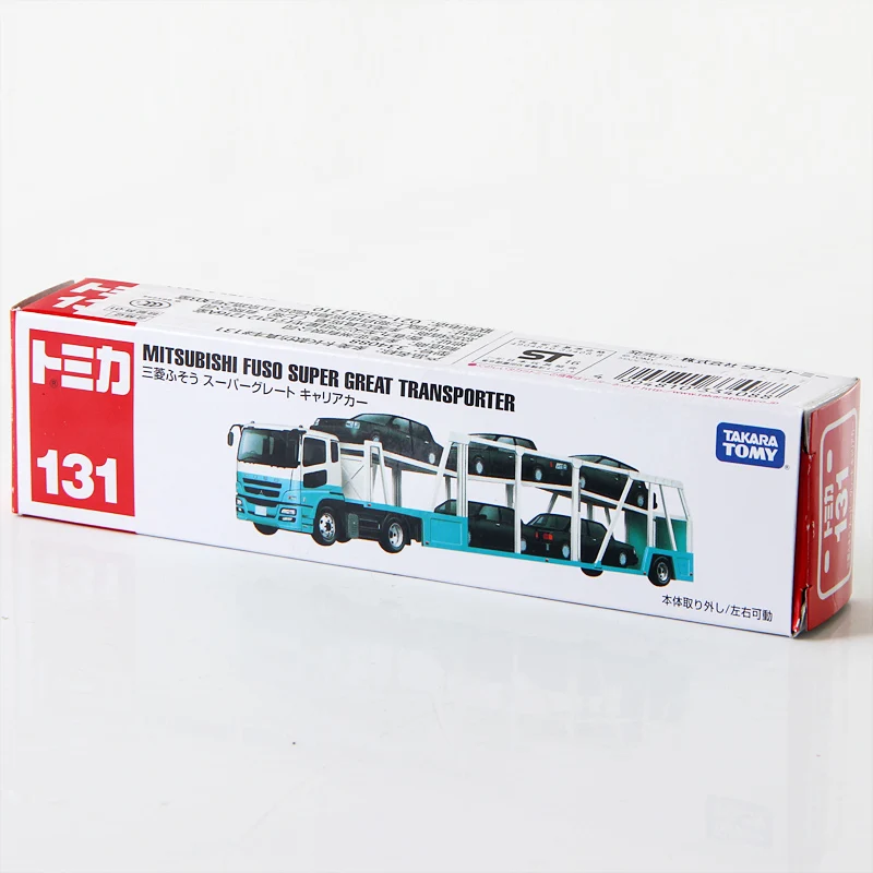 

Tomy Tomica No.131 Mitsubishi Fuso Super Great Transporter Mini Simulation Alloy Cars Model Metal Cast Diecast Child Toy 334088