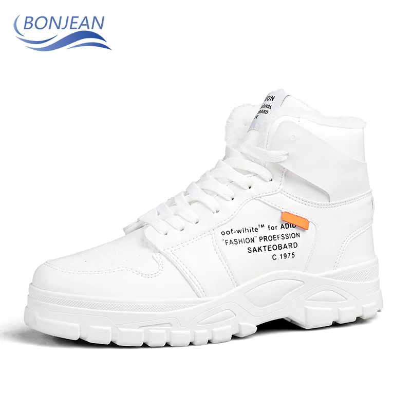 BONJEAN новые мужские теплые зимние ботинки для скейтбординга молодежная высокая