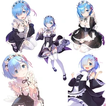 Three Ratels CDM368 RE:ZERO lovely Rem stickers for Car Window Wiper Decals Cartoot Character Anime Vinyl Sticker