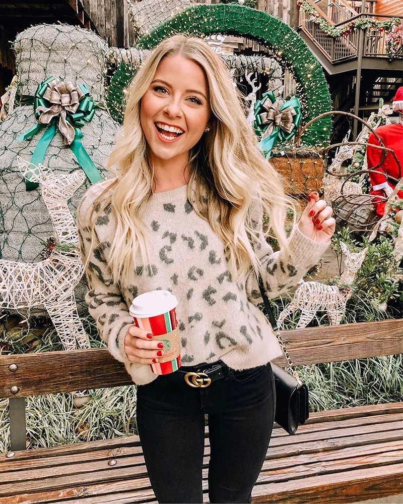 Fashion Leopard Winter Sweaters Holiday Slim Autumn Pullover Long Sleeve Jumper Knitwear Khaki Ladies Sweater
Fashion Leopard Winter Sweaters Holiday Slim Autumn Pullover Long Sleeve Jumper Knitwear Khaki Ladies Sweater