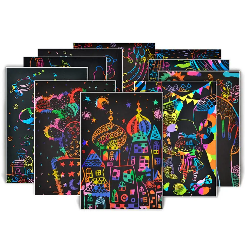 Magic Rainbow Scratch Paper Note 50pcs Scratch Paper Art Off Set Scratch Crafts Arts Supplies for Kids Kits Pads Sheets Board
Magic Rainbow Scratch Paper Note 50pcs Scratch Paper Art Off Set Scratch Crafts Arts Supplies for Kids Kits Pads Sheets Board