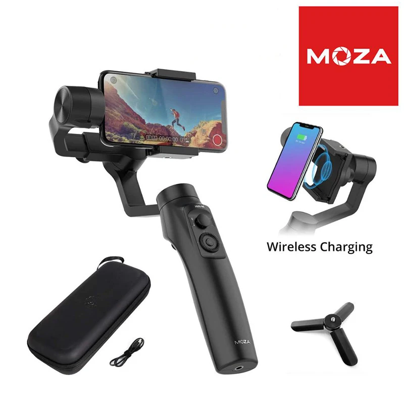 Moza Mini MI 3-Axis Smartphone Gimbal Stabilizer with Wireless Charging, Multiple Subjects Detection, Inception Mode, Timelapse 
Moza Mini MI 3-Axis Smartphone Gimbal Stabilizer with Wireless Charging, Multiple Subjects Detection, Inception Mode, Timelapse