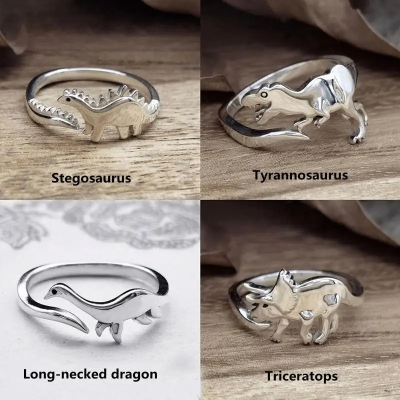 Dinosaur Rings Cute Ring Silver Color Opening Adjustable Rings Gift Design Animal Shape Ring For Women Men Punk Style
Dinosaur Rings Cute Ring Silver Color Opening Adjustable Rings Gift Design Animal Shape Ring For Women Men Punk Style