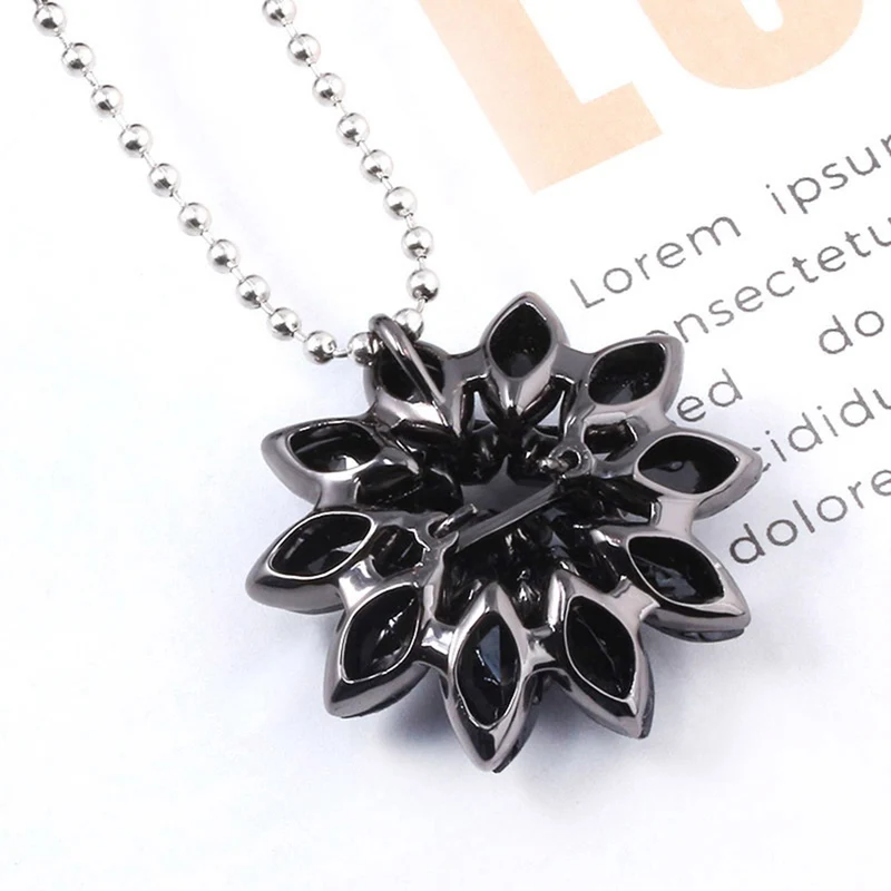 Ожерелье с черным георгином винтажная булавка цветком для женщин банкет