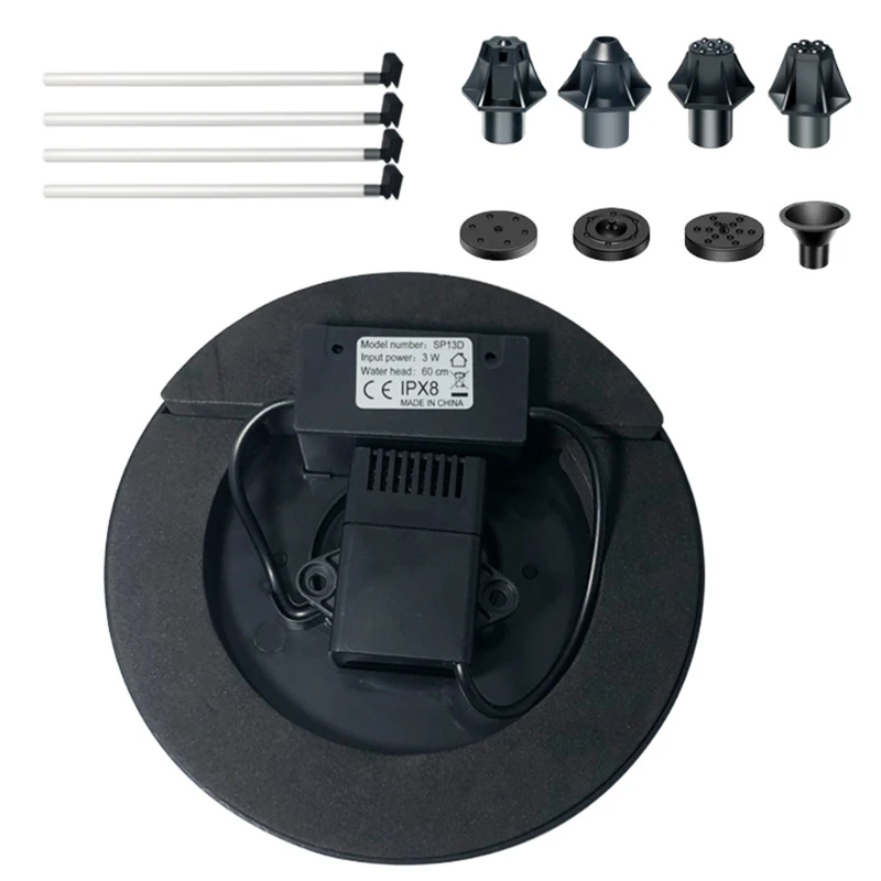 7V/3W Solar Powered Floating Water Fountain Pump with LED Light Built-In 900mAh Battery for Bird Bath Garden Decoration
7V/3W Solar Powered Floating Water Fountain Pump with LED Light Built-In 900mAh Battery for Bird Bath Garden Decoration