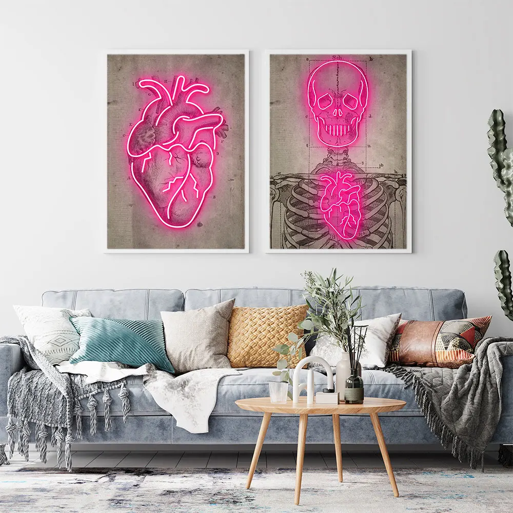 Neon Heart Vintage Diagram Poster Skeleton Retro Art Print Minimal Canvas Painting Modern Wall Picture Living Room Home Decor
Neon Heart Vintage Diagram Poster Skeleton Retro Art Print Minimal Canvas Painting Modern Wall Picture Living Room Home Decor