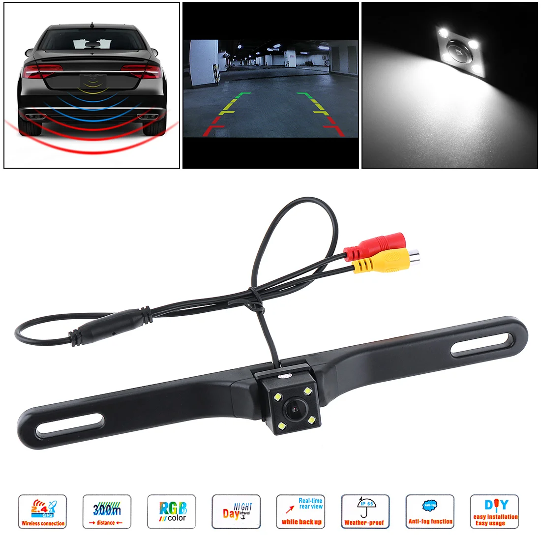 Car Vehicle Camera CMOS Car Rear View Reverse Backup Square Camera Night Vision Parking Reversing Assistance with 4 LED For Cars
Car Vehicle Camera CMOS Car Rear View Reverse Backup Square Camera Night Vision Parking Reversing Assistance with 4 LED For Cars