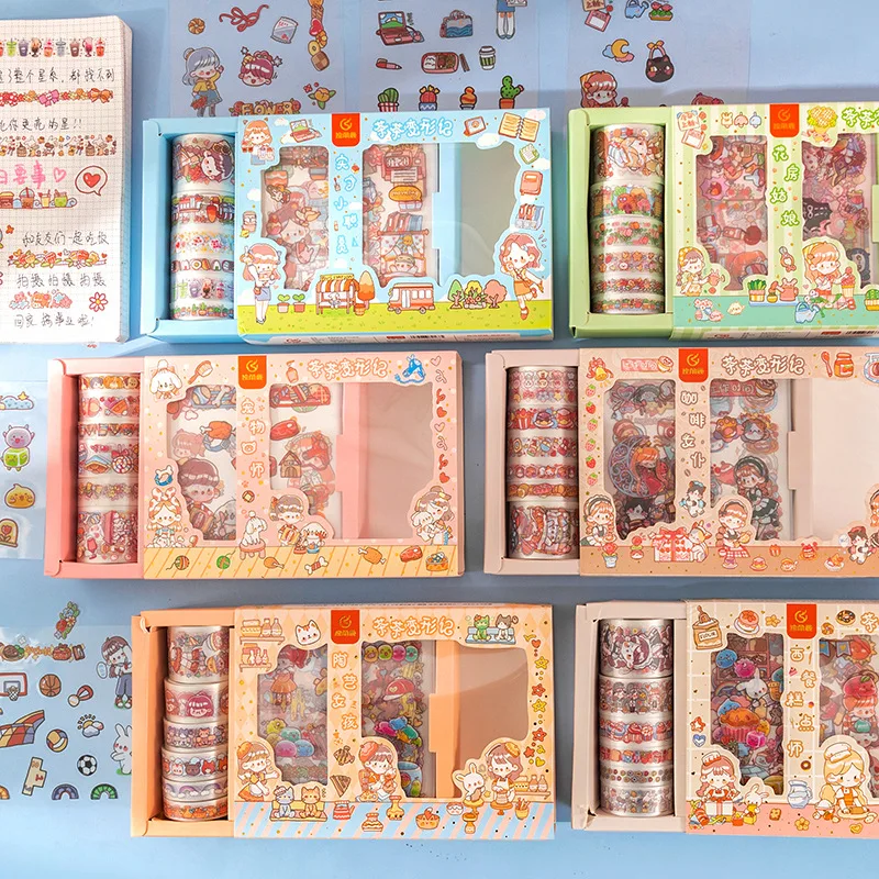 Kawaii Cartoon Pattern PET Stickers Scrapbooking Stationery Creative Pet Stickers Stationery Learning Gift Bag Masking Tape
Kawaii Cartoon Pattern PET Stickers Scrapbooking Stationery Creative Pet Stickers Stationery Learning Gift Bag Masking Tape