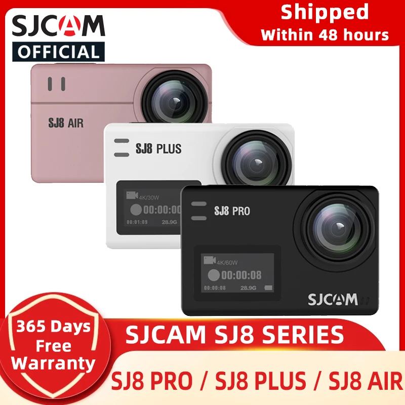 

Original SJCAM SJ8 Series Action Camera SJ8 pro 4K 60FPS SJ8 PLUS 4K SJ8 AIR 1296P Wifi 2.33 Touch Screen Waterproof Sports DV