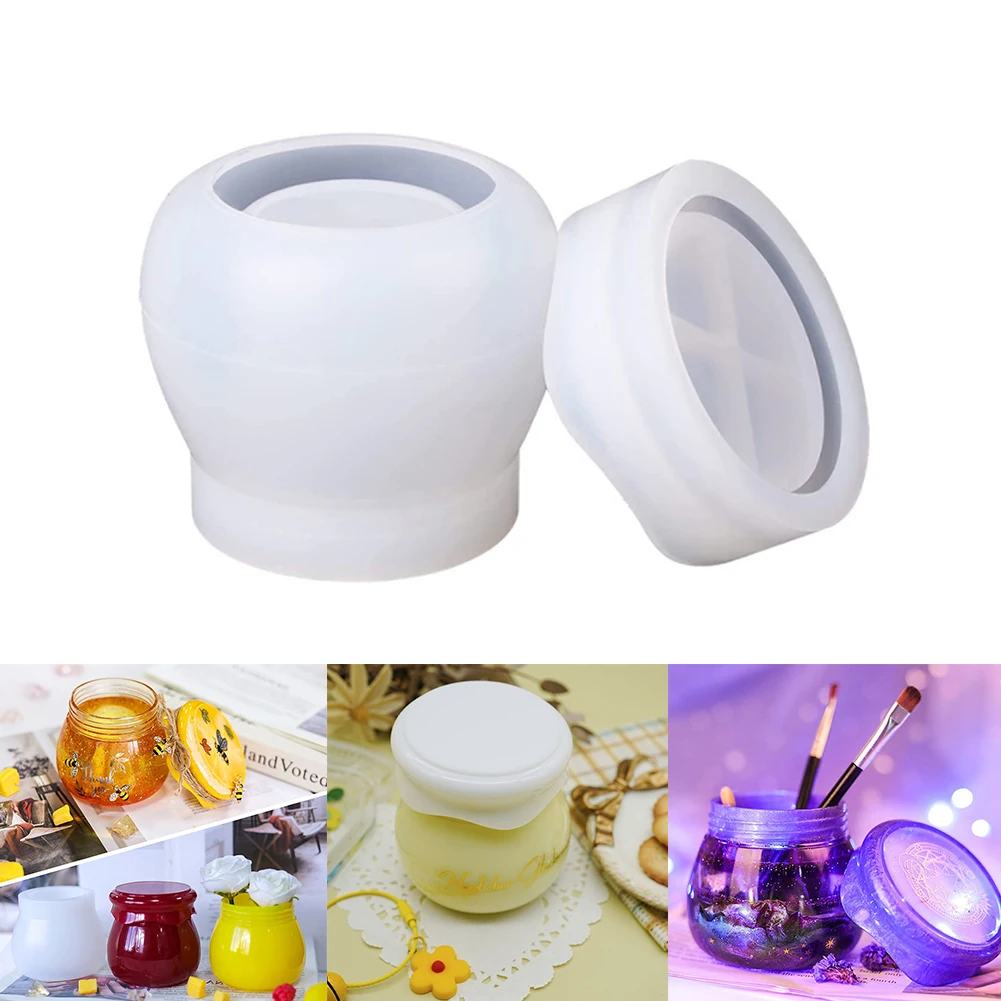 Silicone Jar With Lid Durable Reusable Casting Pudding Mold Jewelry Storage Box Candle Flower Holder For Crafts DIY Home Decor
Silicone Jar With Lid Durable Reusable Casting Pudding Mold Jewelry Storage Box Candle Flower Holder For Crafts DIY Home Decor