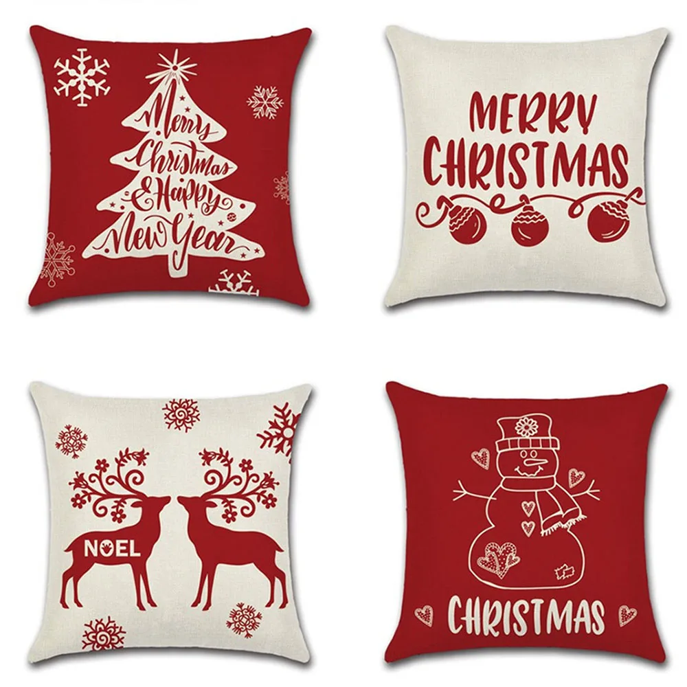 45*45CM New Christmas Pillowcase Cushion Cover Silhouette Elk Christmas Tree Snowman Snowflake Digital Printing Cushion Cover
45*45CM New Christmas Pillowcase Cushion Cover Silhouette Elk Christmas Tree Snowman Snowflake Digital Printing Cushion Cover