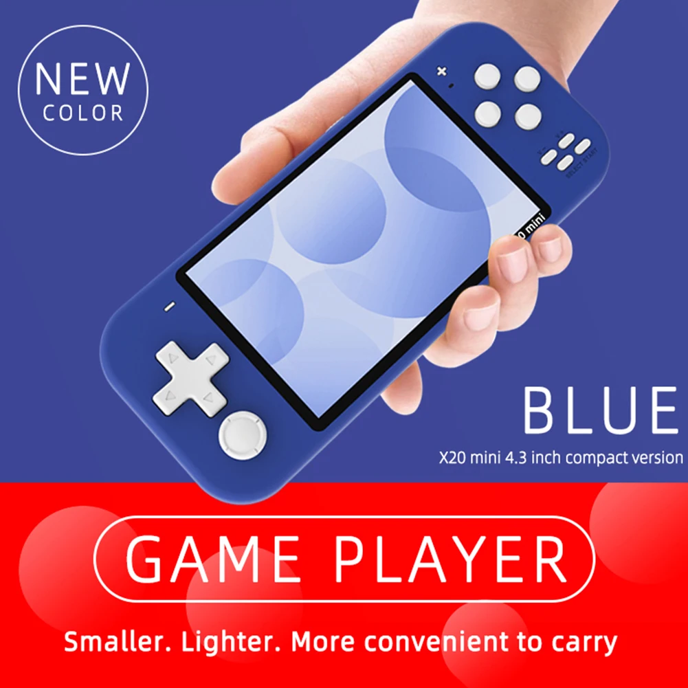 X20mini 4.3 inch HD Screen Retro Video Gaming Console Handheld Portable Built-in 3000 Games Classic Game Players Support PS1/CPS
X20mini 4.3 inch HD Screen Retro Video Gaming Console Handheld Portable Built-in 3000 Games Classic Game Players Support PS1/CPS